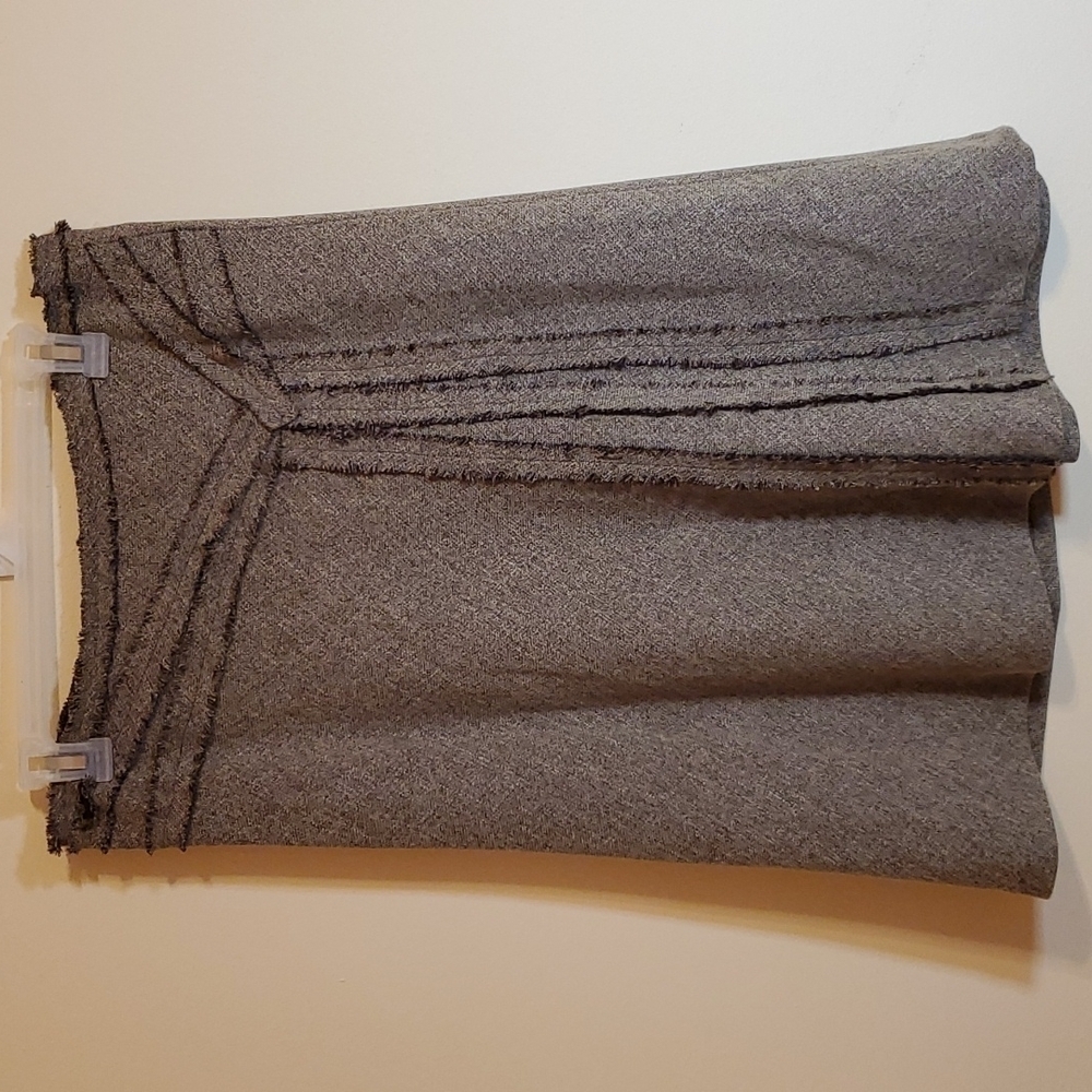 Pierre Cardin Gray Textured Midi Skirt